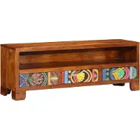 vidaXL TV-meubel 110x30x40 massief acaciahout meerkleurig