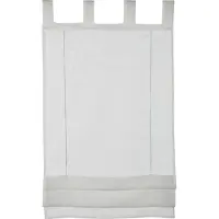 Gardinia Vouwgordijn, transparante voile stof, lussen, wit, 90 x 140 cm