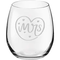 Royal Leerdam Gegraveerde drinkglas 39cl Mrs. In hartje