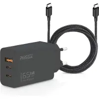Phreeze 65w usb C oplader - usb c naar usb c - incl usb C kabel 3 meter - power delivery - super fast charging - snellader - voor telefoon, tablet en laptop - zwart