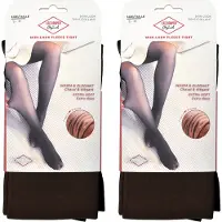 Lee cooper 2x Fleece thermo panty - - warme gevoerde panty - beige/zwart - super zacht - maat XXL