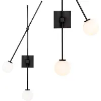 Toolight App1595-2W Wandlamp Zwart 100X10X100Cm