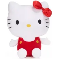 Hello Kitty Zittend (Rood/Wit) Pluche Knuffel 18 cm - Speelgoed knuffels voor kinderen jongens meisjes - Hello Kity Kat Cat Plush Toy - Kuromi, Sanrio, My Melody
