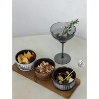 Gusta JENS Living Serveerplank Met Schaaltjes - Set van 3 - Gestreept
