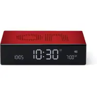 Lexon Réveil LCD réversible Flip Premium Rouge
