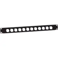 Adam hall 19 U Shaped Rack Panel With 12 D Type XLR Holes 1U