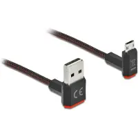 DeLOCK EASY-USB 2.0 Cable Type-A male to EASY-USB Type Micro-B male angled up / down 1.5 m black