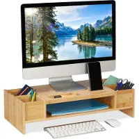 Relaxdays Monitorstandaard, Monitorstijgers, Bruin