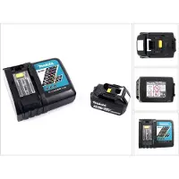 Makita Gereedschap batterijen + laders, DC 18 RC accu snellader + Makita BL 1850 B - 18 V 5,0 Ah Li-Ion accu (18 V)