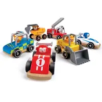Hape Wild Riders Houten Voertuigen Met Bestuurdersdieren