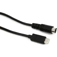 IK Multimedia IP-CABLE-USBCMD-IN, 0,6 meter, USB-C, Mini-DIN, zwart