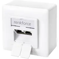 Renkforce Netwerkdoos Opbouw (op muur) CAT 6 2 poorten Zuiver wit