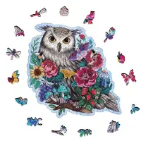 Ravensburger Puzzle en bois 150 pièces Hibou floral