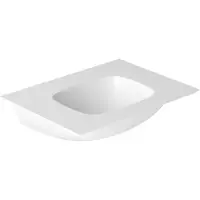 Salenzi Wastafel Nur 62x46 cm Keramiek Mat Wit 1 kraangat (incl. bijpassende afvoerplug)