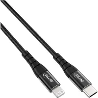 InLine USB-C Lightning-kabel, voor iPad, iPhone, iPod, zwart/aluminium, 1m MFi