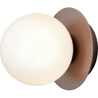 Nuura Liila 1 Wand/Plafondlamp Dark Bronze | Opal White | Small