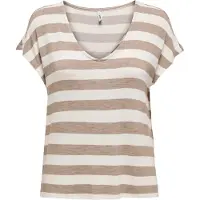 ONLY Shirt lichtbeige / brokaat
