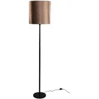 QAZQA Vloerlamp zwart met fluwelen kap krokodilprint 40cm - Simplo