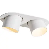 QAZQA Ronde inbouwspot wit GU10 70mm kantelbaar 2-lichts - Installa