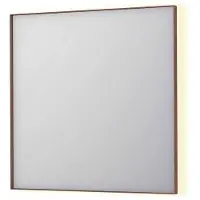 Ink Spiegel sp32 80x4x80 cm incl. Indirect led-verlichting rondom en spiegelverwarming geborsteld koper