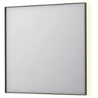 Ink Spiegel SP32 80x4x80 cm Incl. Indirect LED-Verlichting Rondom en Spiegelverwarming Geborsteld Metal Black