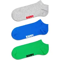 Happy socks Unisex 3-Pack Solid Low Socks Grey Multi-Schoenmaat 41 - 46