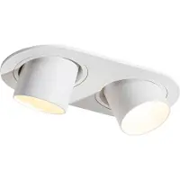 QAZQA Afgeronde inbouwspot wit GU10 35mm kantelbaar 2-lichts - Installa