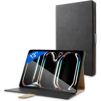 Phreeze Luxe Case Geschikt voor iPad Pro 13 inch M4 (2024) Hoes Zwart Cover Hoesje A2925 , A2926