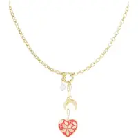 Yehwang Mix en Match - Bedelketting - To the moon - Stainless steel - Ketting - Goud kleurig - 42cm