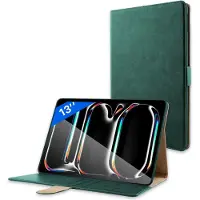 Phreeze Luxe Case Geschikt voor iPad Pro 13 inch M4 (2024) Hoes Groen Cover Hoesje A2925 , A2926