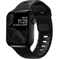 Nomad Apple Watch 44/45/49 mm Siliconen Bandje Zwart