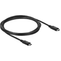 DeLOCK USB-C naar USB-C kabel - USB4 (tot 20 Gbit/s) - PD tot 100W - video tot 4K 60Hz / zwart - 2 meter