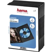 Hama Dvd Jewel Cases, Pack Of 5, Black