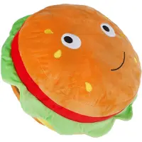 Take Me Home Hamburger pluche knuffel 48cm - zacht speelgoed kussen.