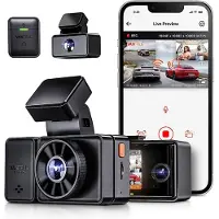 Vantrue E3 Triple 3CH 2K QuadHD Wifi GPS dashcam voor auto