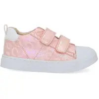 Shoesme leren sneakers roze metallic Meisjes Imitatieleer Dierenprint - maat 25 - glitter