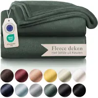 Blumtal - Fleece Deken - Super Zacht Fleece Plaid 220x240 cm - Groen