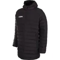 Copa - Lange Gewatteerde Jas met Capuchon - Tussenjas - Heren - Zwart - XL