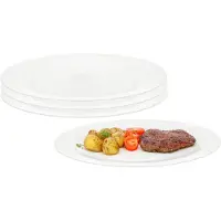 Excellent houseware bord - 8x - transparant - kunststof - 23 cm - campingservies