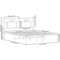 vidaXL Bedframe zonder matras hout sonoma eikenkleurig 140x200 cm
