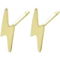 New Bling 9NBSAM-G190518 Gouden Oorknopjes - Dames - Bliksem - Glad - 7 x 2,3 mm - 14 Karaat - Goud