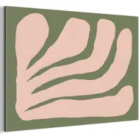 MuchoWow Aluminium schilderij 90x60 cm - Wanddecoratie metaal - Abstract - Natuur - Pastel - Roze - Metalen muurdecoratie woonkamer - Decoratie industrieel - Foto op dibond - Industriële accessoires slaapkamer