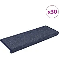 vidaXL Trapmatten 30 st 65x21x4 cm donkergrijs en blauw
