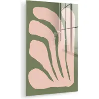 MuchoWow Glasschilderij 60x90 cm - Schilderij acrylglas - Abstract - Natuur - Pastel - Roze - Foto op glas - Muurdecoratie woonkamer - Wanddecoratie slaapkamer - Schilderijen