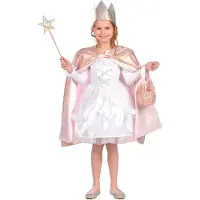 Vegaoo - Roze gouden prinsessencape en accessoires voor kinderen
