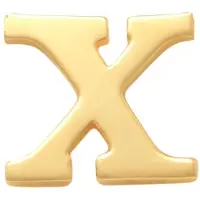 New Bling 9NBG-902X Gouden Letter Oorknop X - 1/2 paar - 14 Karaat - 3,5x4mm - Oorbel - Cadeau voor haar - Goud