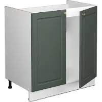 Vicco Fame-Line Wastafelkast – 80 cm, WB Antraciet Groen-Goud Landhuis