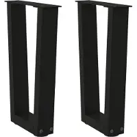vidaXL Salontafelpoten 2 st V-vormig 28x(42-43,3) cm staal zwart
