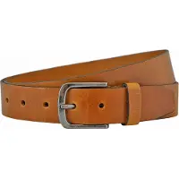 Landley Leren Unisex Riem - Dames en Heren - Luxe Jeansriem - Volnerf Leer - Cognac - Lengte totaal 110 cm / Riemmaat 95