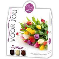 Voor Jou! Cadeau doos trendy bloemen zomaar (100 gr)